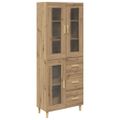 vidaXL Highboard Remeselný dub 69,5 x 34 x 180 cm Kompozitné drevo