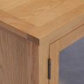vidaXL TV skrinka 110x35x44 cm dubový masív