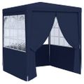 vidaXL Profesionálny párty stan+bočné steny 2x2 m, modrý 90 g/m²
