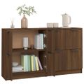 vidaXL Komody 2 ks hnedý dub 60x30x70 cm spracované drevo