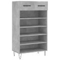 vidaXL Botník betónovo sivý 60x35x105 cm kompozitné drevo