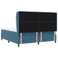 vidaXL Posteľ s pružinovým rámom Tmavomodrá 200 x 180 cm Zamat