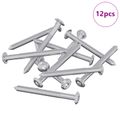 vidaXL Nábytkové skrutky 12 ks Strieborná M6 x 60 mm Oceľ