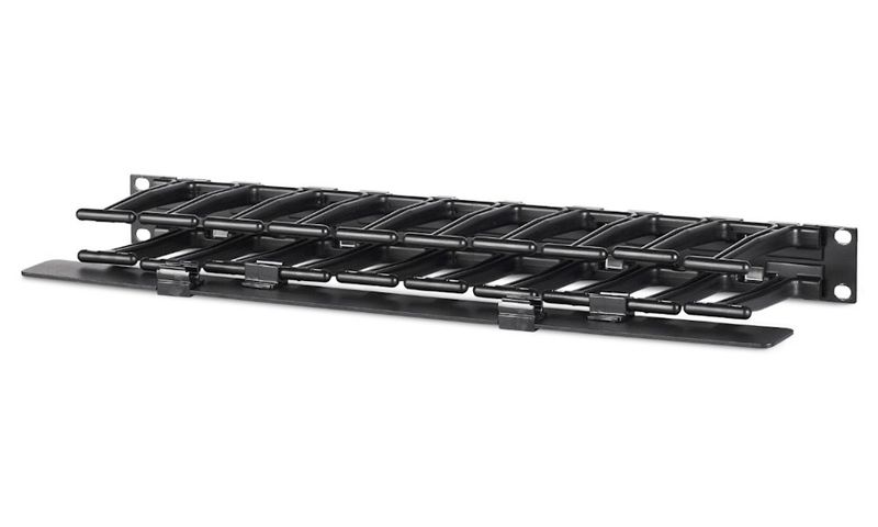 Horizontal Cable Manager, 1U Single Side w.Cover Organizér káblov, do 1U racku 19", horizontálna montáž, čierny