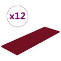 vidaXL Nástenné panely 12 ks vínovo-červené 90x30 cm zamat 3,24 m²