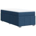 vidaXL Posteľný rám boxsping s matracom modrý 80x200 cm látka