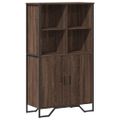 vidaXL Vysoká skrinka hnedý dub 79,5x35,5x137,5 cm kompozitné drevo
