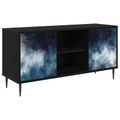 vidaXL TV skrinka RAALTE 102 x 33 x 51 cm Čierny dub Kompozitné drevo