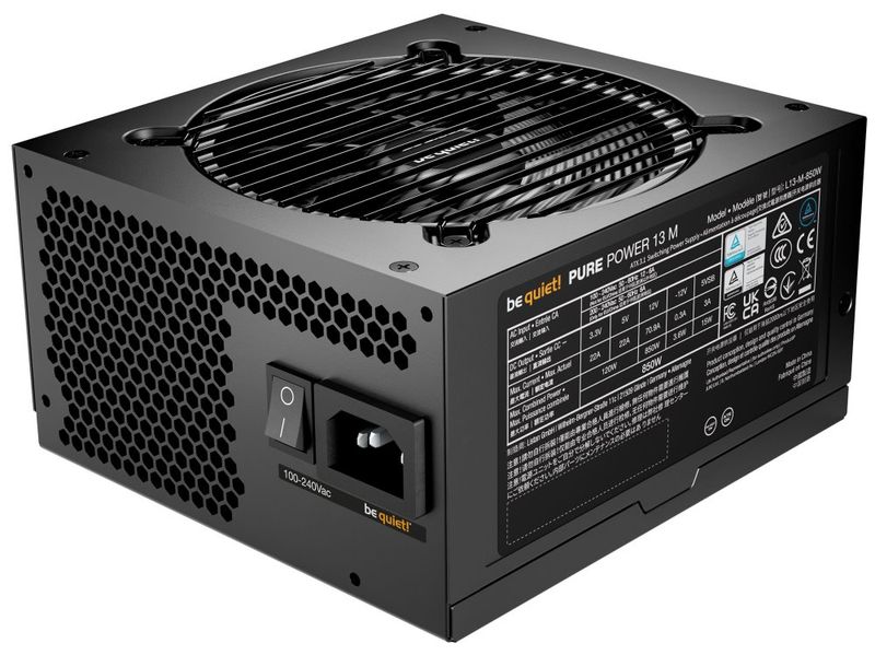 Be quiet! / zdroj PURE POWER 13M 850W / ATX 3.1 / 120mm fan / 80 Plus Gold Zdroj, ATX 3.1, 850W, aktivní PFC, 120mm ventilátor, 80PLUS Gold, modulární