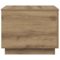 vidaXL Konferenčný stolík s LED svetlami dub artisan 50x50x40 cm