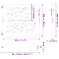 vidaXL Záhradná brána 85 x 100 cm Povrchovo upravená oceľ Zamykateľné