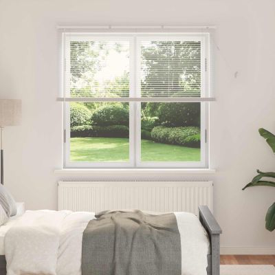 vidaXL Žalúzia Biely 150 x 130 cm 25 mm PVC