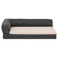 vidaXL Ergonomický matrac pre psa 60x42cm ľanový vzhľad flís tmavošedý