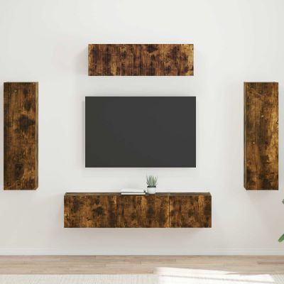 vidaXL TV skrinka 5 pcs Dymová dub