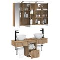 vidaXL Set kabinetov do kúpeľne 4 ks Dub artisan Kompozitné drevo