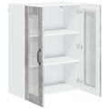 vidaXL Nástenný sklenený kabinet LUCCA Betónovo sivá 60 x 31 x 80 cm
