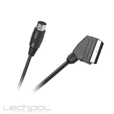 OEM A/V kábel DIN-SCART pre Amiko 8550, Zircon Jazz, ALMA iHD, Tesla TE-350, Alma 2850 a Synaps ZR 300