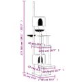 vidaXL Strom pre mačky od podlahy po strop krémový 277-303 cm