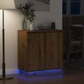 vidaXL LED komoda Dub artisan 71 x 34,5 x 75 cm Kompozitné drevo