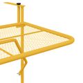 vidaXL Závesný balkónový stôl Horčicová 60 x 39 x 65 cm Oceľ