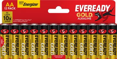 E304401200 Energizer Eveready Gold AA DHP12