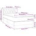 vidaXL Posteľný rám boxspring s matracom zelený 90x190 cm látka