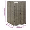 vidaXL Ohrada na odpadkový kôš sivá 70x80x117 cm polyratan