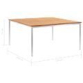 vidaXL Záhradný jedálenský stôl 150x150x75 cm teakový masív a nehrdzavejúca oceľ