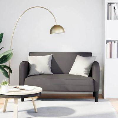 vidaXL Loveseat pohovka sivá 110 cm umelá koža