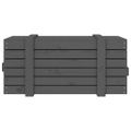 vidaXL Úložný box sivý 91x40,5x42 cm masívna borovica