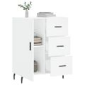vidaXL Komoda biela 69,5x34x90 cm kompozitné drevo