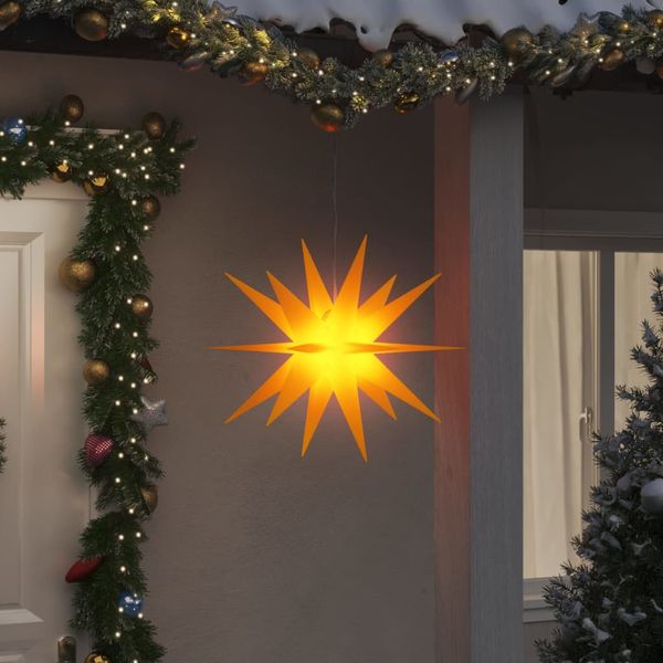 vidaXL Vianočné svetlá s LED 3 ks, skladacie, žlté 57 cm