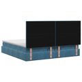 vidaXL Polohovací postel s matrací Tmavomodrá 200 x 200 cm Zamat