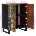 vidaXL Komoda so 4 dvierkami 60x33x75 cm masívne recyklované drevo