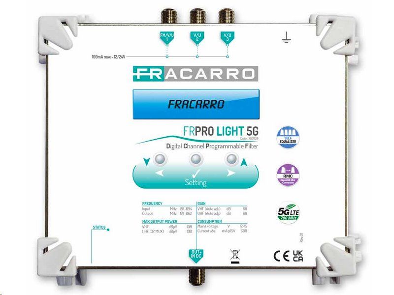 Fracarro FRPRO LIGHT 5G - programovateľný zesilovač