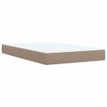vidaXL Boxspring posteľ s matracom kapučínová 120x200 cm umelá koža
