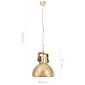vidaXL Industriálna závesná lampa 25 W mosadzná 40 cm okrúhla E27