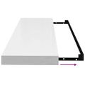 vidaXL Plávajúce nástenné police 4 ks, lesklé biele 80x23,5x3,8cm, MDF