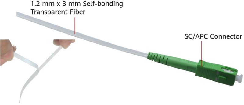 Huawei vnitřní FTTH / FTTR transparentní optický kabel SC/APC, 10m, samolepící