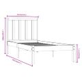 vidaXL Posteľ bez matraca 75x190 cm masívna borovica