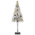 vidaXL Vianočný stromček s 150 LED-i Biela 150 cm PE a oceľ
