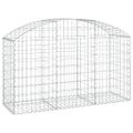 vidaXL Oblúkový gabionový kôš 150x50x80/100 cm pozinkované železo
