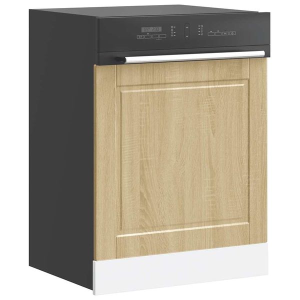 vidaXL Panel umývačky riadu Porto dub sonoma 60x1,5x57 cm kompozitné drevo