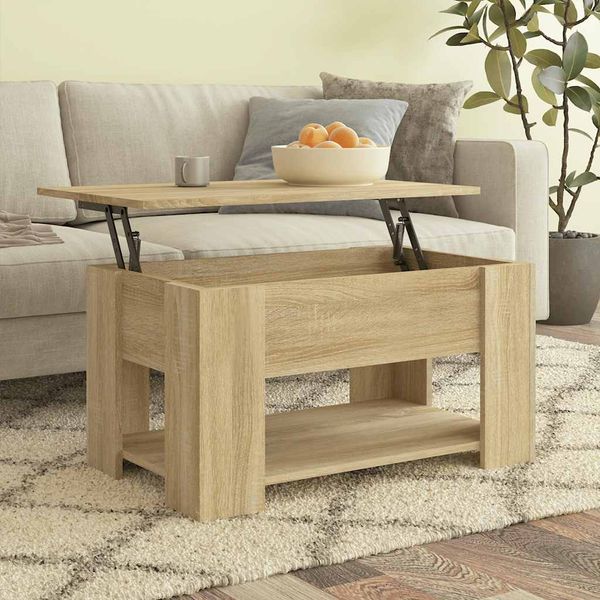 vidaXL Konferenčný stolík dub sonoma 79x49x41 cm spracované drevo