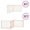 vidaXL Brána pre psa s dverami sklad. 6 panelov 480 cm topoľové drevo
