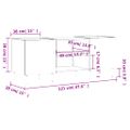 vidaXL Skrinka na platne betónovosivá 121x38x48 cm kompozitné drevo