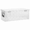 vidaXL Úložný box strieborný 70x31x27 cm hliník