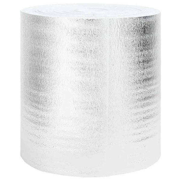 vidaXL Reflexná fólia za radiátor Strieborná 15 x 0,5 m Polyetylén