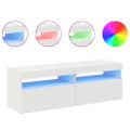 vidaXL TV skrinky s LED svetlami biele 60x35x40 cm