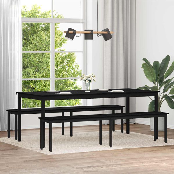 vidaXL lavička Čierny dub 200 x 35 x 45 cm Kompozitné drevo